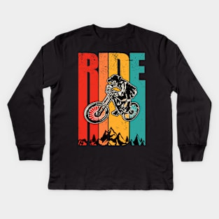 Mountain Bike Ride Kids Long Sleeve T-Shirt